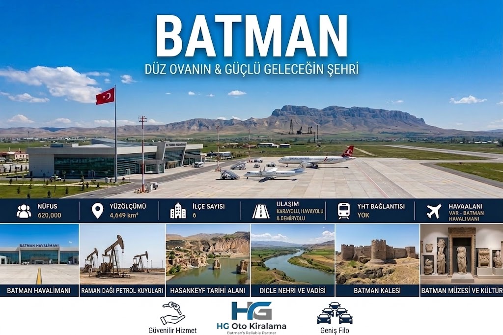 Batman Havalimanı oto kiralama ve terminal teslim | HG Blog
